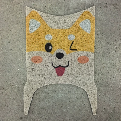 Cartoon Pattern for Electric Vehicles, Electric vehicle foot mat - shiba-inu-yadi-q17y-g