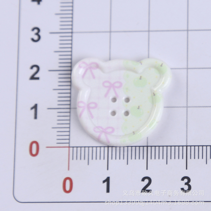小さな新鮮なクマのボタンアクリル diy ジュエリーアクセサリー携帯電話ケース靴バックル靴フラワーパッチヘアアクセサリー材料|undefined