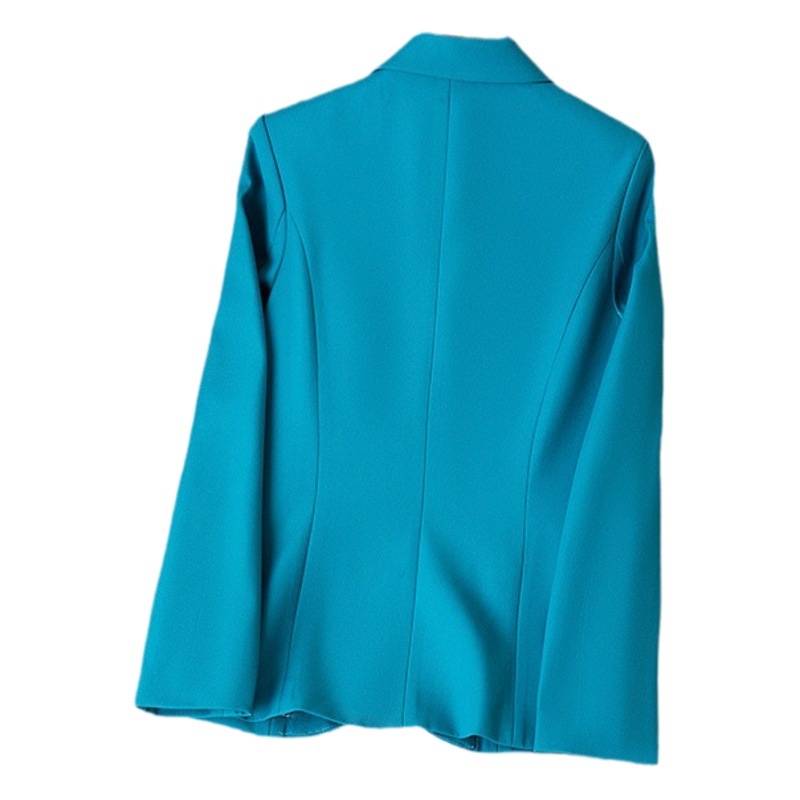 Saco de Traje Corto con Hombreras para Mujer de Poliéster y Elastano