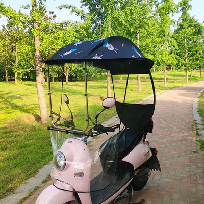 Elektromobil üçün ön şüşə çətiri (günlük) – electric vehicle canopy, all-season sunshade - half-pack-endurance-board-black-rabbit-four-season-model-suitable-for-vehicles-with-rearview-mirrors