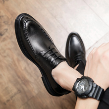 商务正装休闲鞋2025新款英伦潮流软皮软底内增高新郎结婚男士皮鞋