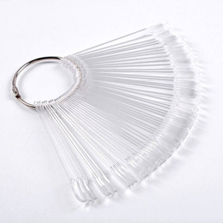 Cross-border direct selling nail art color card 50 short round color card nail art practice nail mold fake nail printing color display