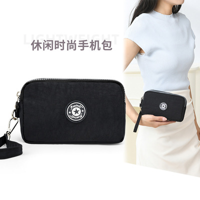 韩版短款三拉链女士手机包零钱包  钥匙包中年包时尚女式包包|ms