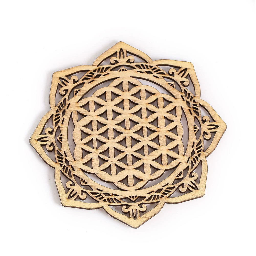 30 см цветок лотоса, украшение на стену, деревянная настенная живопись, хрустальная сетка, священная геометрия, лазерная резка, настенная скульптура, подвесная
