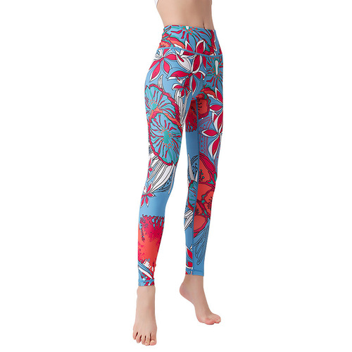  New Yoga Pants Women's European and American High Waist Tight Butt Lift Printed Leggings Cross-Border Sports Fitness Yoga Wear