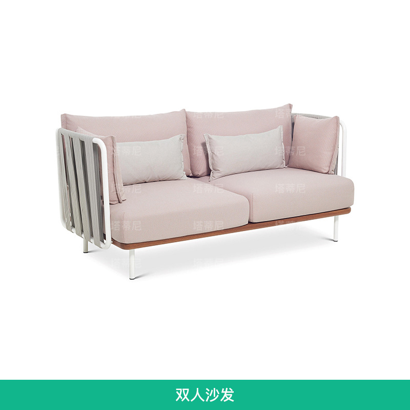 Sofá para exteriores, conjunto de ocio para patio y balcón, muebles de ratán creativos para jardín, villa o terraza, resistentes al sol y a la lluvia.