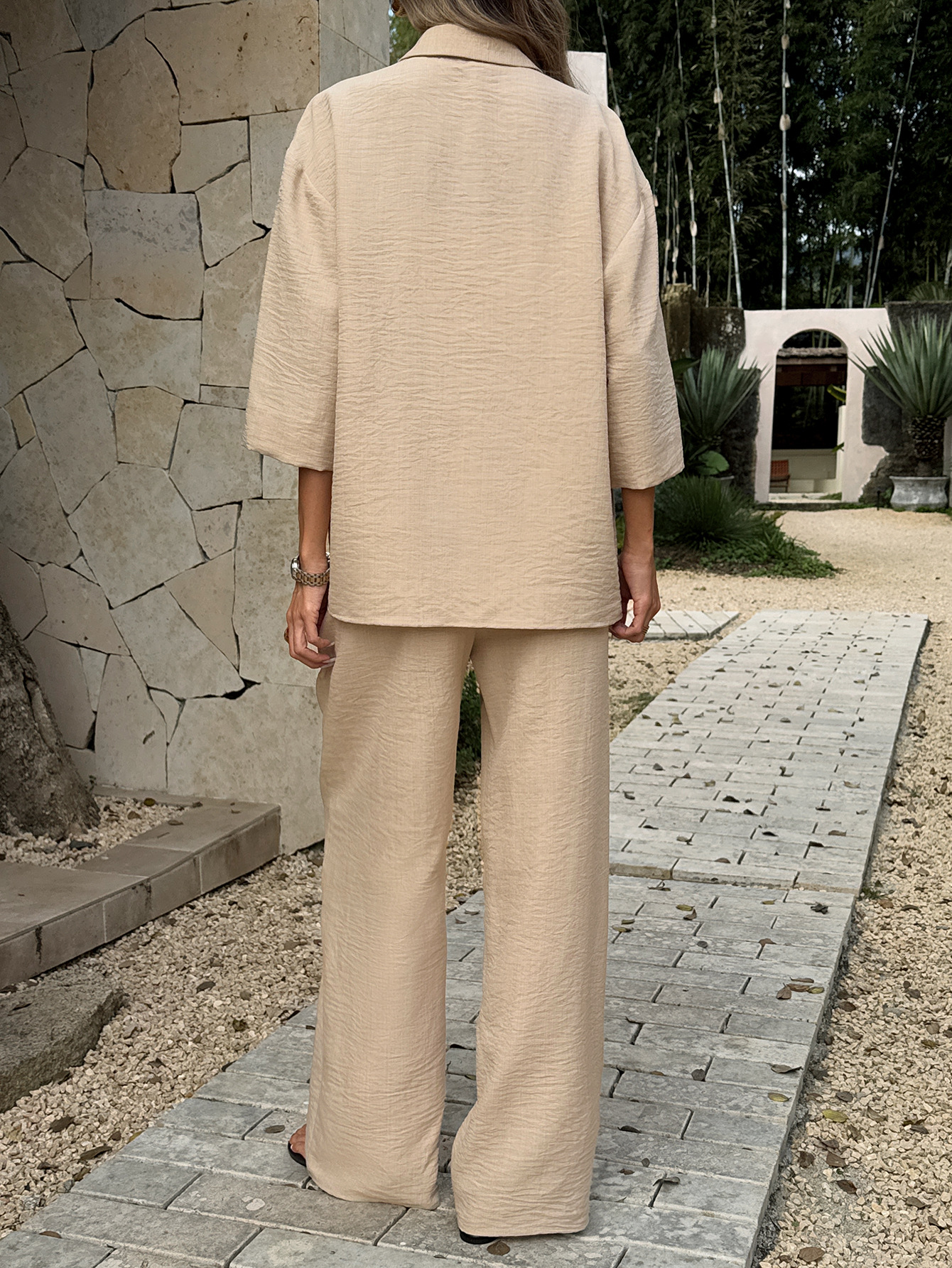 Women's Clothing Elegant Long Sleeved Top Set For Women Versatile Long-Sleeved Top Set Offers Comfort Spring Summer Two Piece Set_ecoleips.com