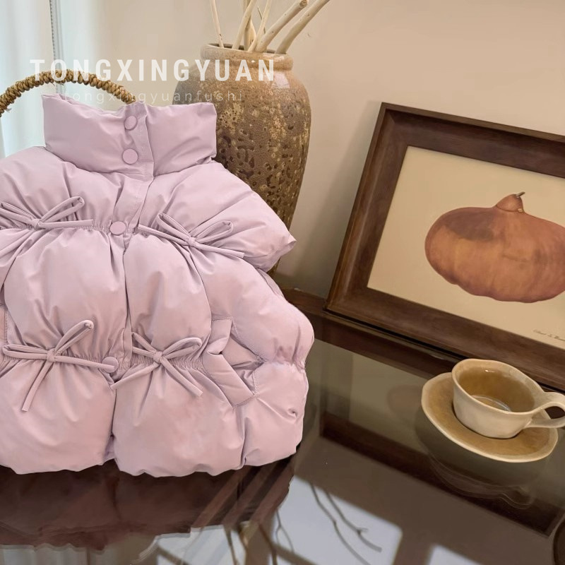 [Child Star Circle] Chaleco para niñas, ropa de otoño e invierno, nuevo estilo, chaleco de algodón con clip para niños, abrigo de invierno para mujer