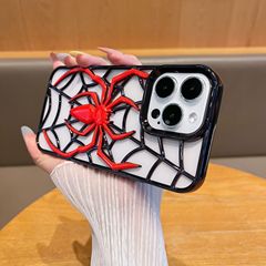 中空放熱 iPhone16promax 携帯電話ケース スパイダー立体 Apple 15 電気メッキソフトシェル 14 落下防止