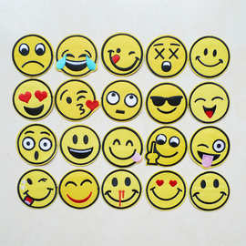 Emoji表情卡通时尚补丁贴儿童衣服贴徽章贴布黄色笑脸装饰贴花diy