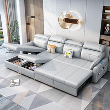 2023簡約輕轉角新款沙發沙發沙發床排布折疊科技儲奢物客廳兩用直