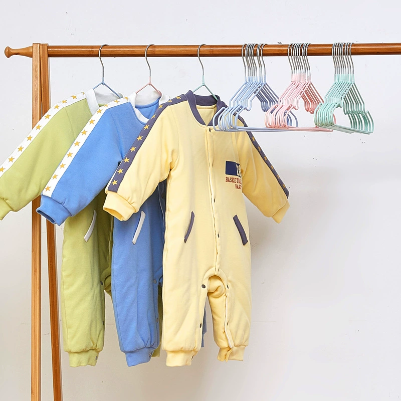 Children's hanger drying rack, plastic baby clothes hangers, non-slip pastel set