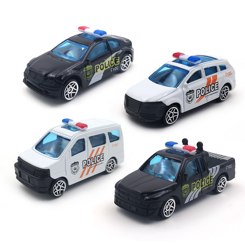 Alloy toy car model simulation police car children's pocket car sliding car racing sports car boy toy
