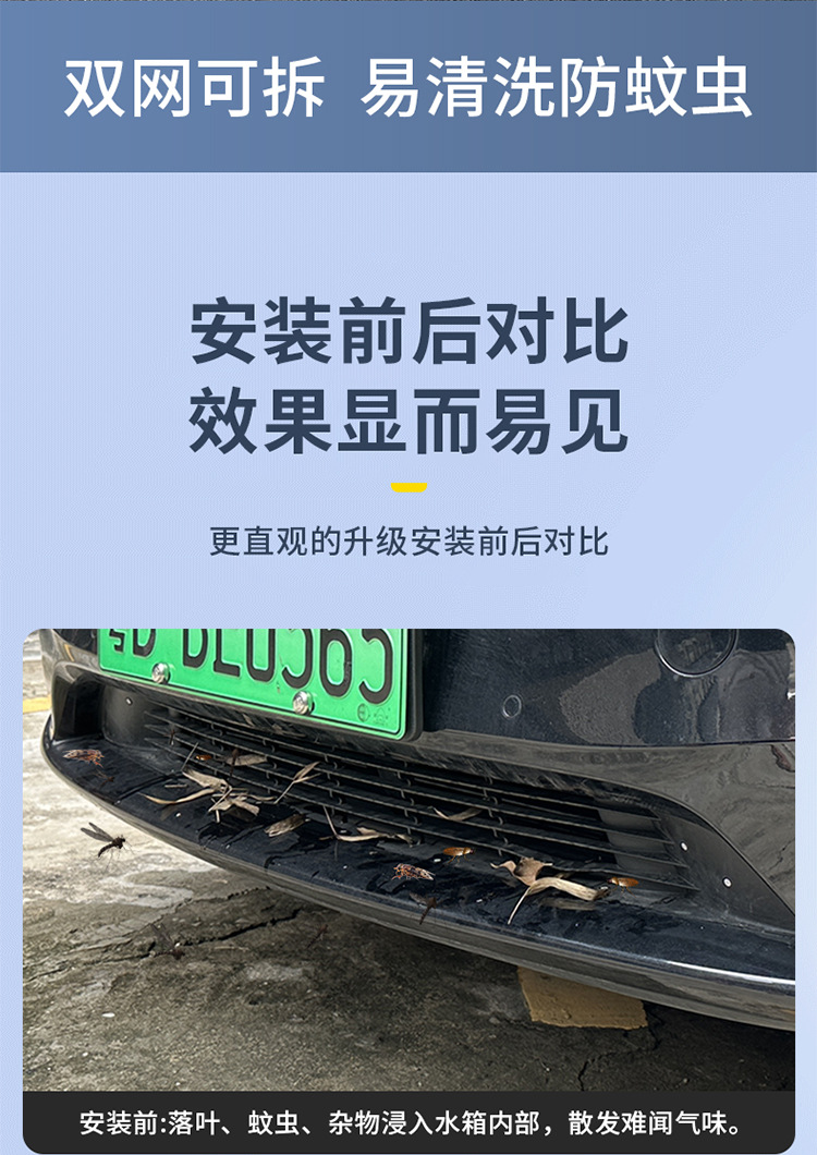 Bjbt Is Suitable for Tesla Model3/Y Insect-Proof Net Air Outlet Protective Net Protective Cover Renewed Version Modification Accessories