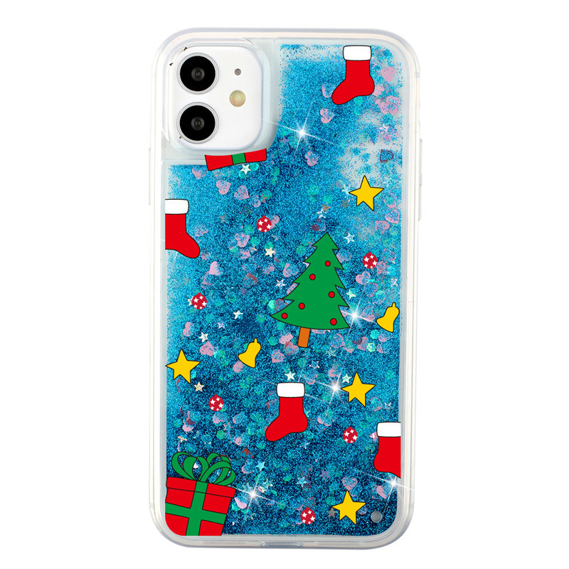 Suitable for iPhone 15 ProMax phone Apple 14 Christmas quicksand case, S23 elk gift, 11 shoes, P60_voghion.com