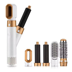 5 in 1自動ヘアアイロン、電動回転、髪を傷つけない、多機能ビッグウェーブストレートとカーリング両用ヘアアイロン