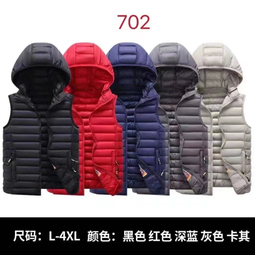 Transfronterizo más tamaño costilla Chaleco de algodón Chaleco de los hombres de otoño e invierno engrosada chaleco caliente sin mangas chaleco comercio exterior