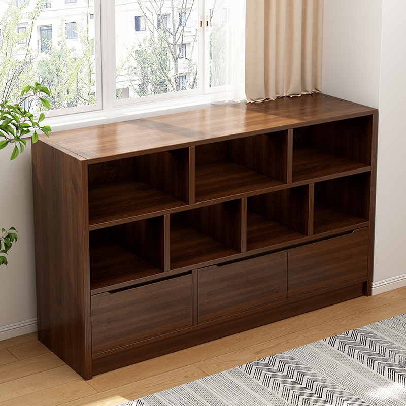 Bookcase Storage Cabinet Integrated Wall Storage Cabinet Living Room Wall Small Narrow Cabinet Bedroom Bedside Low Cabinet Bay Window Bookshelf