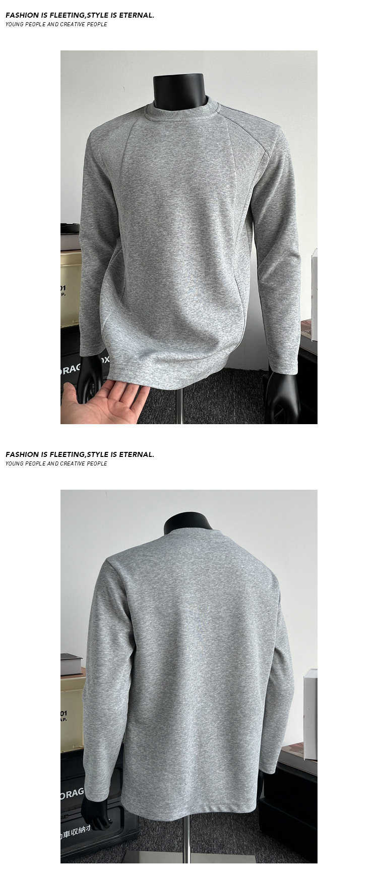 Mamba Cotton American Style Patchwork Long Sleeve T-shirt Men_voghion.com
