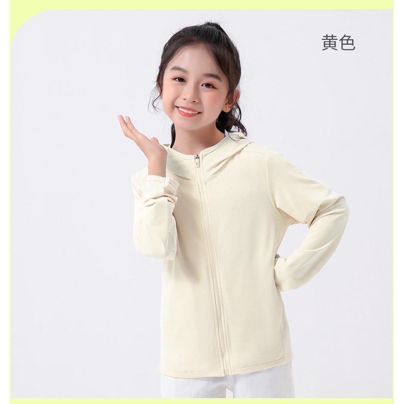 (Recomendación de venta directa de fábrica) 2025 primavera y verano nuevo tipo de ropa de protección solar para niños chaqueta de hombre permeable hielo sensación fría antipúrpura image 4