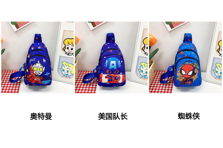 New children's chest bags with trendy and cool prints, single-shoulder bags, perfect for boys' casual outings, and wholesale crossbody bags Item Picture