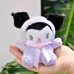 日本のかわいいハートリボンクロミぬいぐるみペンダントかわいい小悪魔人形人形キーホルダーバッグペンダント