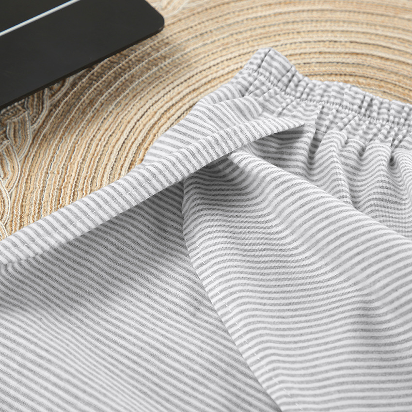 245g Weight Short Sleeve Sleeve Length Pajamas Lingerie Type Pullovers Placket Type Cotton, Polyester Fabric Type Short Top Length Shorts Sets Sets Type 2 Pieces Set Quantity Home Occasion Collarless Neckline Breathable Function Loose Fit Type Stripe Pattern Summer, Spring Season Women's Gender Casual Style Home Women's Casual Stripe Cotton Polyester Shorts Sets Pajama Sets 10