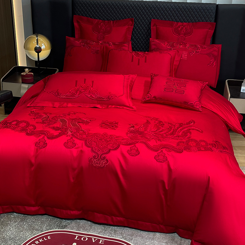 드래곤 앤 피닉스 로맨스 QXF-레드 [고급 자수]