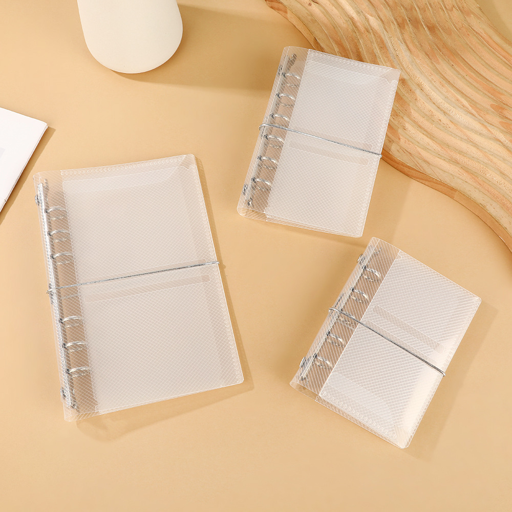 透明A7M5活页本外壳三折pp迷你手账本笔记本diy收纳卡册本子定制