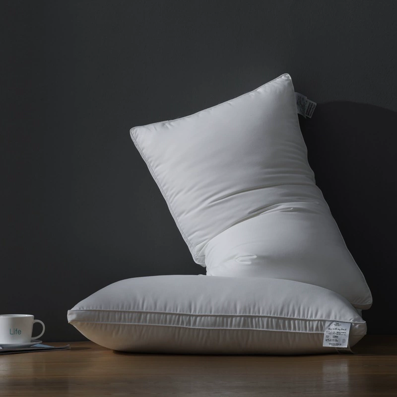 Feather velvet pillow double compression pillow high and low skin-friendly pillow core Nantong home textile bedding wholesale side sleeping