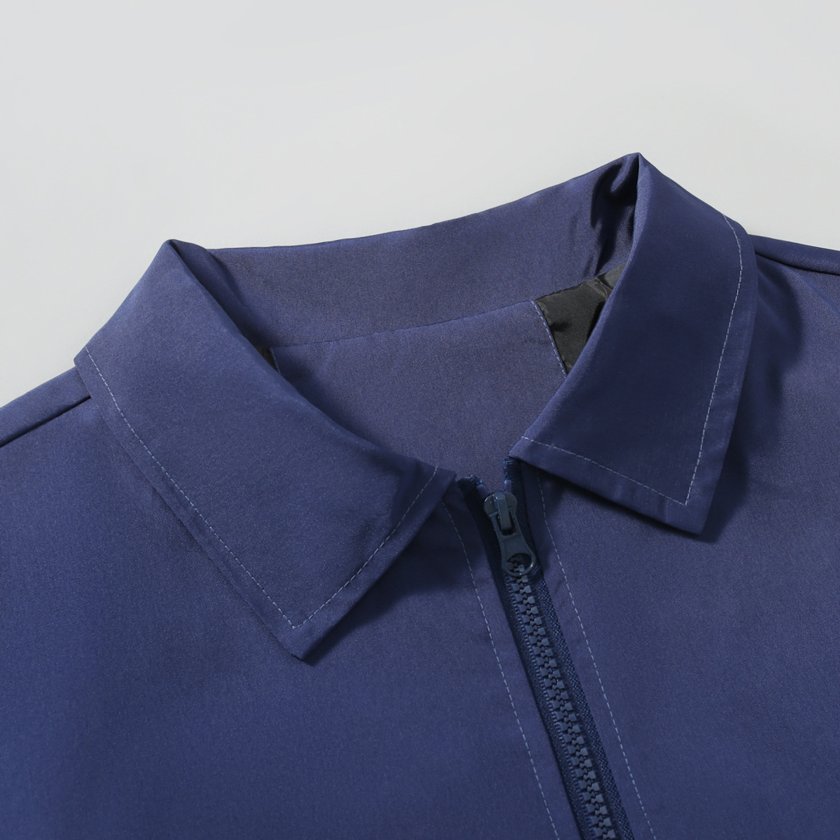 Men's Raglan Sleeve Denim Jacket With Zipper And Windproof Design_voghion.com