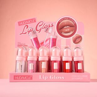 Hudamoji Clear and Moisturizing Lip Gloss Natural Moisturizing Lip Glaze Lipstick Base Cross-Border Makeup Foreign Trade Wholesale
