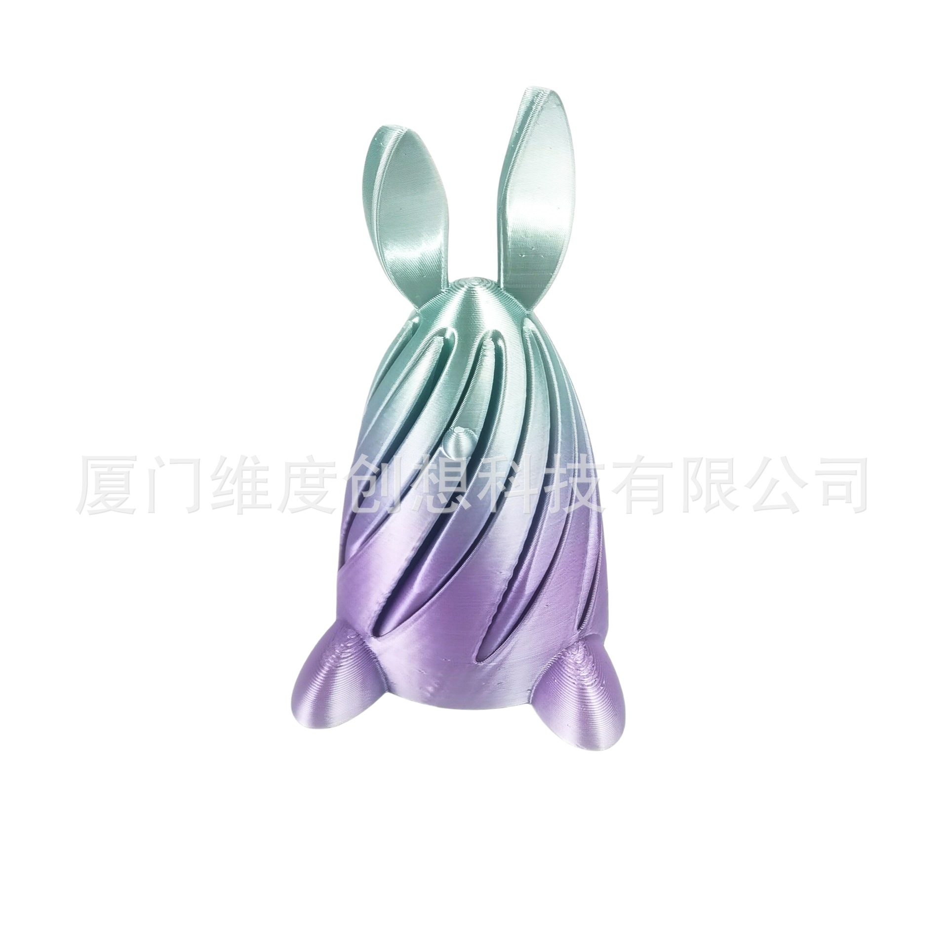 Explosión transfronteriza impresa en 3D juguetes descomprimidos conejo de Pascua a través de espiral empuje empuje música barraca artefactos adornos