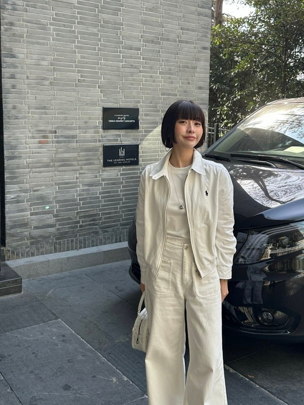 南油拉夫小马刺绣牛仔外套老钱风25新款花领青花撞色复古夹克女|undefined