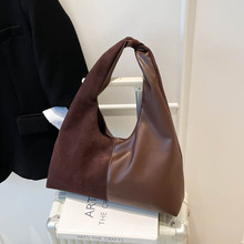 新款拼接腋下包包女2025小众单肩包包女包手提包饺子包女包跨境