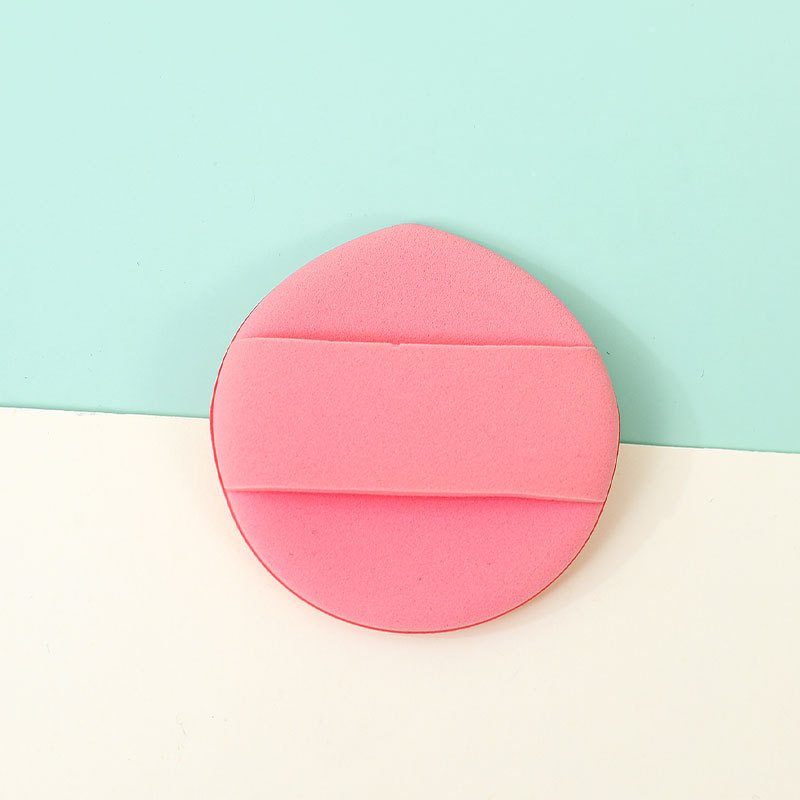 Fábrica personalizada Macaron Shuffle polvo de cojín de aire grande ancho cinta dedos esponja maquillaje no látex al por mayor