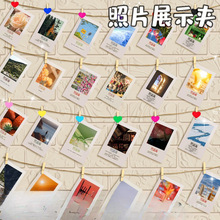 照片墙展示墙家庭挂墙夹子软木板墙上相片照片展示墙软木毛毡展示