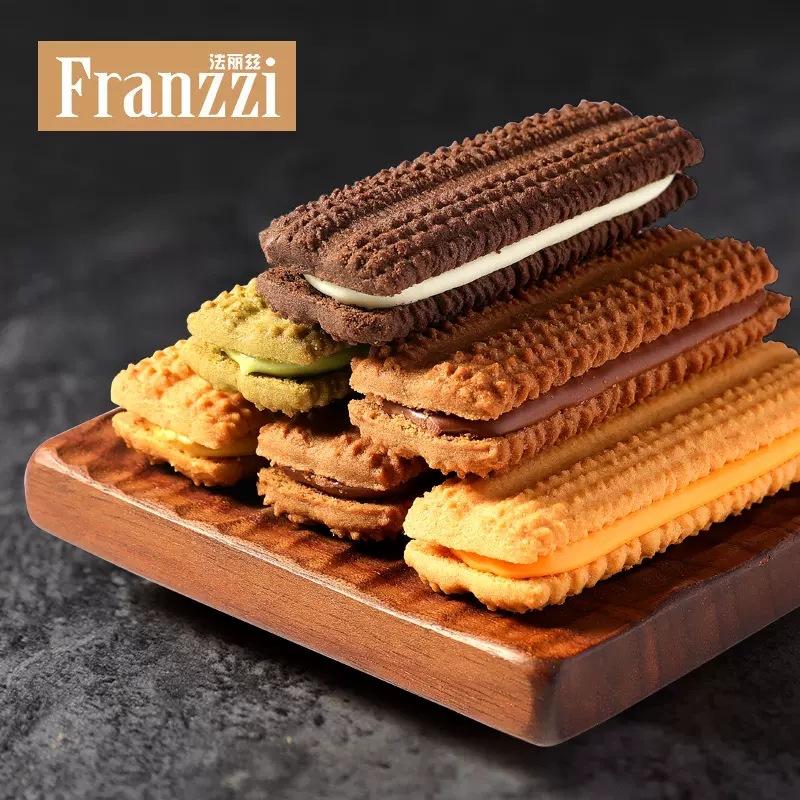 法麗茲曲奇夾心餅乾網紅零食抹茶巧克力味小吃零食超市食品大批發