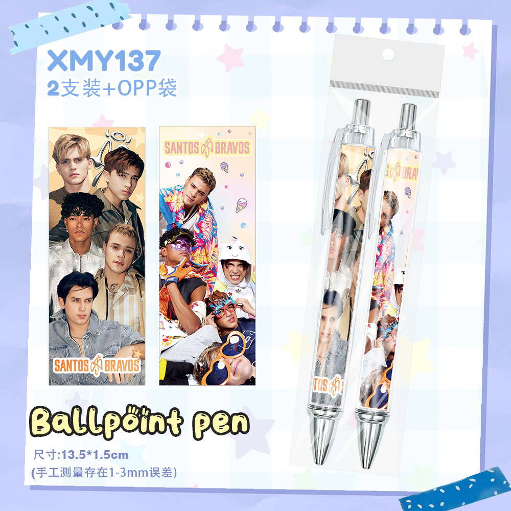 Santos Bravos male group GABI KENNETH star high-looking student 0.5mm retractable ballpoint pen