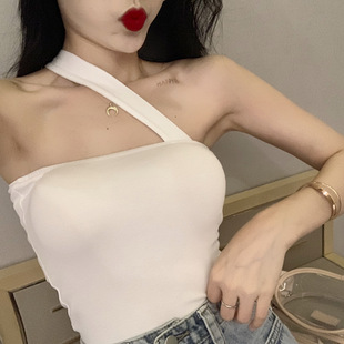 Plus size women's clothing summer wear sexy off-the-shoulder slim slimming strap tube top chubby girl slimming top for women