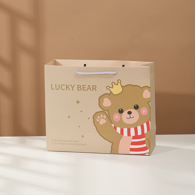 现货大号小熊礼品袋卡通创意儿童礼物袋生日节日送人手提袋空袋子