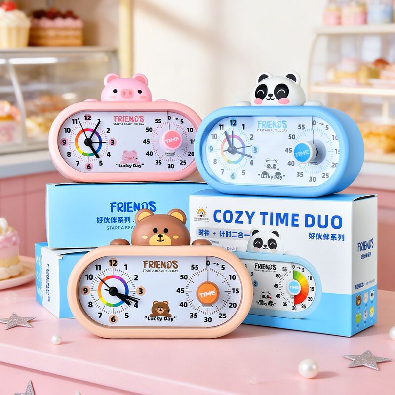 Rechargeable visual timer for learning, children's homework self-discipline tool, silent alarm clock, time manager