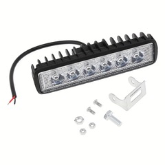 汽车LED工作灯 一字型6灯18W 长条灯12V越野车前照灯辅助灯日行灯