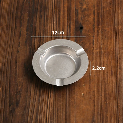 Retro Stainless Steel Ashtray for Hotel, Home, Living Room, Windproof, Elevated Ashtray for Bar, Restaurant, Ktv (Car ashtray) - ashtray-snowflake-sand
