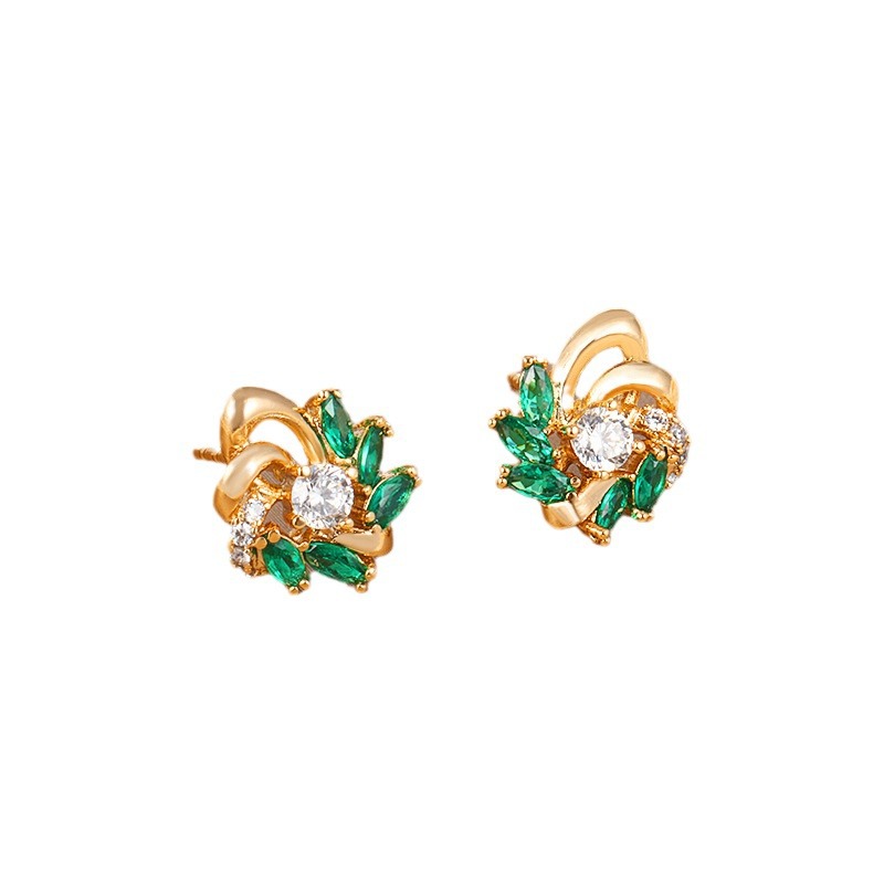 Pendientes de Botón Florales con Incrustaciones de Diamantes y Piedras Preciosas Artificiales para Mujer, de Xuping Jewelry, Pendientes de Flores Únicos y Ligeramente Lujosos. image 6