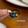 Blue and yellow -eyed cat ring