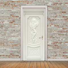 SP-F595 創意3D門貼浮雕效果圖案貼紙臥室書房浴室門遮瑕翻新牆貼