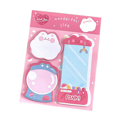 New cartoon combo sticky notes for girls, Instagram-style creative message shaped stickers, student cute journal notepaper