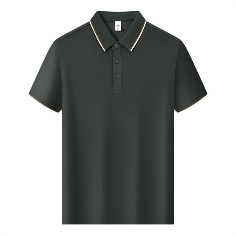 Camiseta de polo de algodón Laisai personalizada camiseta de equipo corporativo transpirable hombre y mujer de color combinado collar de manga corta