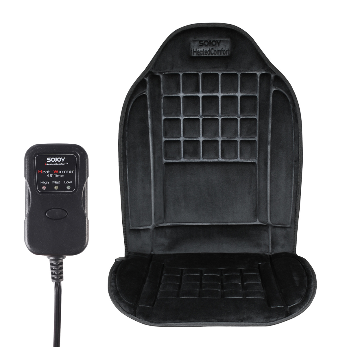 Qìchē – Multi-function pad Cushion Winter 12V - 105-short-plush-black-single-seat